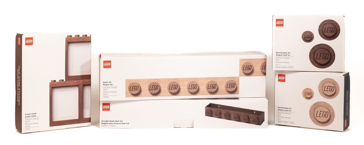 The wooden home decor collection comes in a light and dark finish.