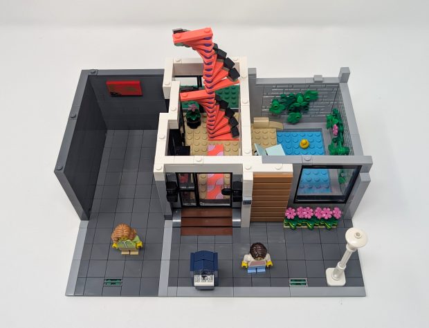 Most of the ground floor is used up by parking space.