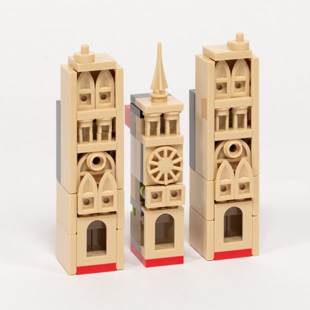 Notre Dame is constructed using three separate modules.