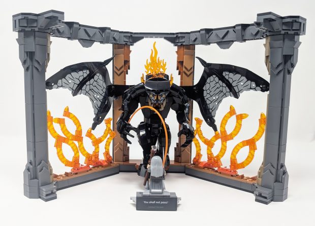 The full scale of the Balrog can only be appreciated when the set is opened up.