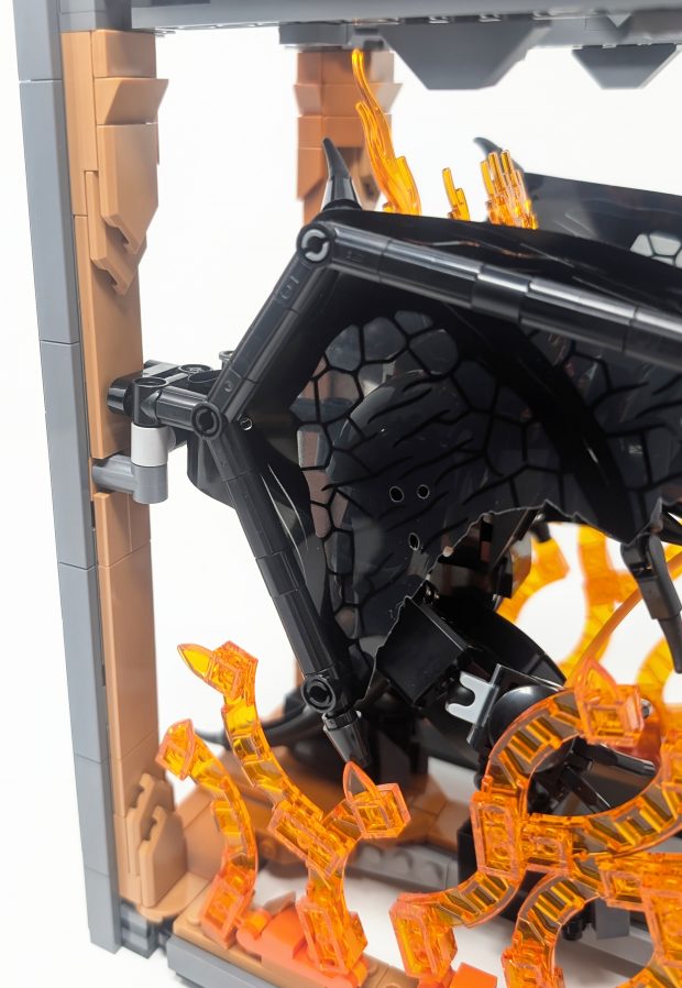 The wings open up as the Book Nook opens up creating an imposing feel.