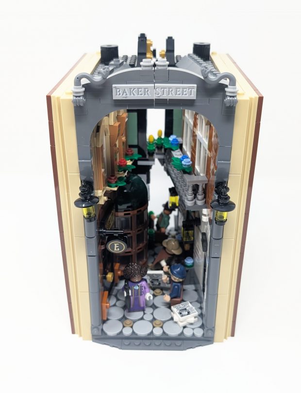 The closed book captures the narrow Victorial streets beautifully.