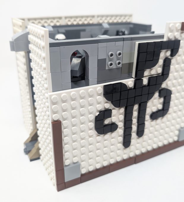 Studs Not On Top (SNOT) construction is used to create the front and back cover of the Book Nook.