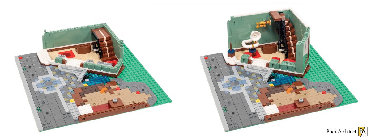 Bags 3 and 4 add the back wall, stairs, and some of the instruments.