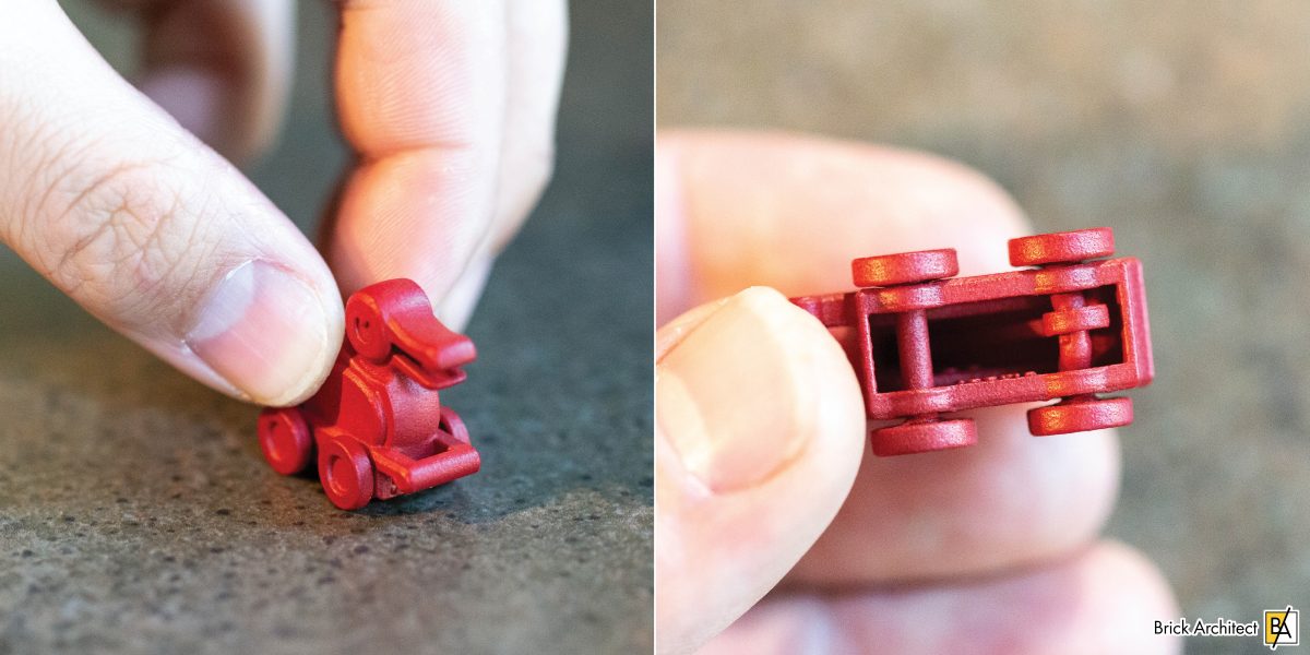 The duck's beak opens and closes as you pull it across a table.