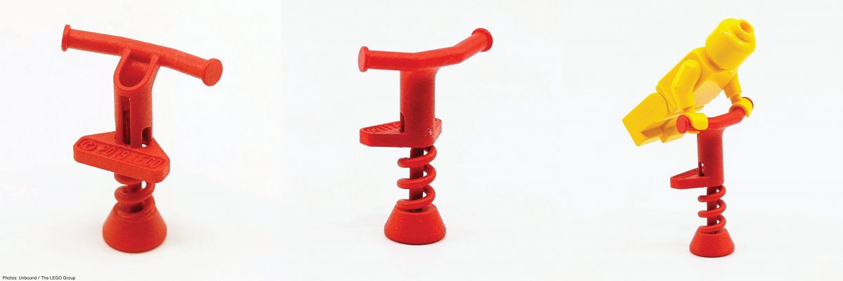 The Pogo Stick also relies on a 'Handle' Connector for the Minifigure to hold on.