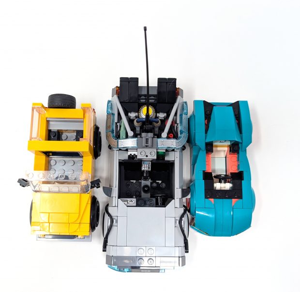 Modern LEGO vehicles come in a variety of scales.