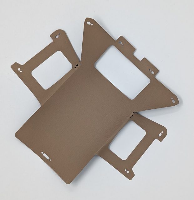 A fabric is used for the soft top of the Jeep Wrangler.