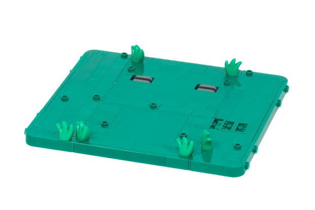 The base is actually built using 3 modules connected using SNOT techniques