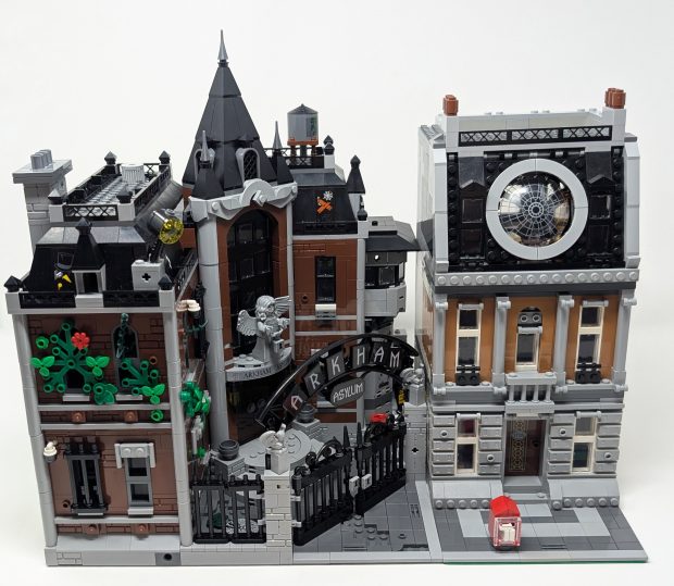 The height of Arkham Asylum fits perfectly.
