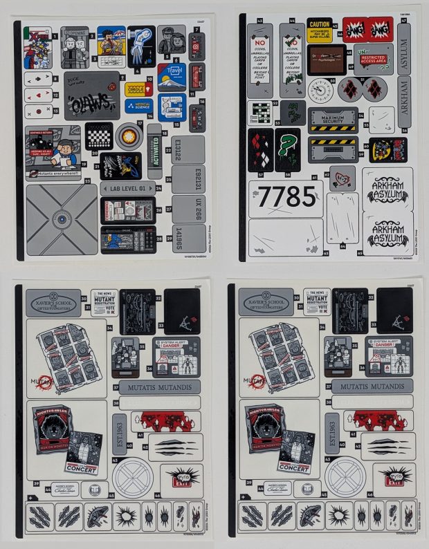 A huge volume of stickers allow for details bricks could never achieve.