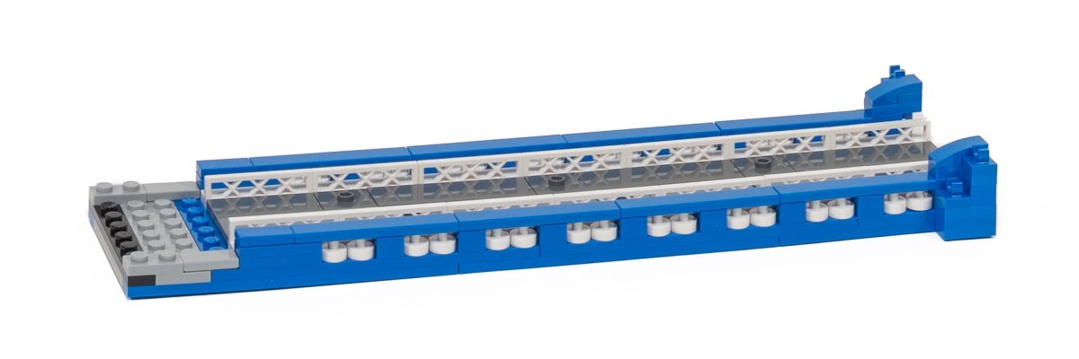 the road section is assembled as one large piece.