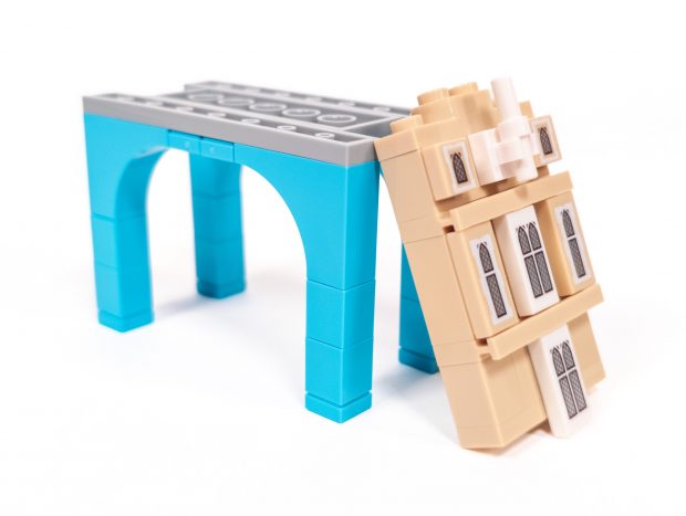 Inverted arch and window assemblies.