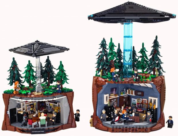 Comparing the final set (left) with the original LEGO Ideas submission (right).  (Photo: BrickNerd)