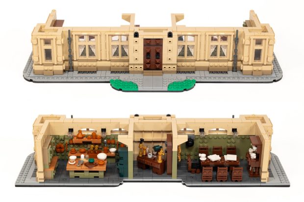 The first floor of #21373 Downton Abbey (LEGO Ideas).